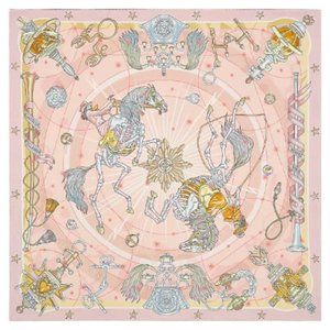 NWT Hermes «Chorus Stellarum»  by Daiske Nomura. vintage silk scarf 70 cm